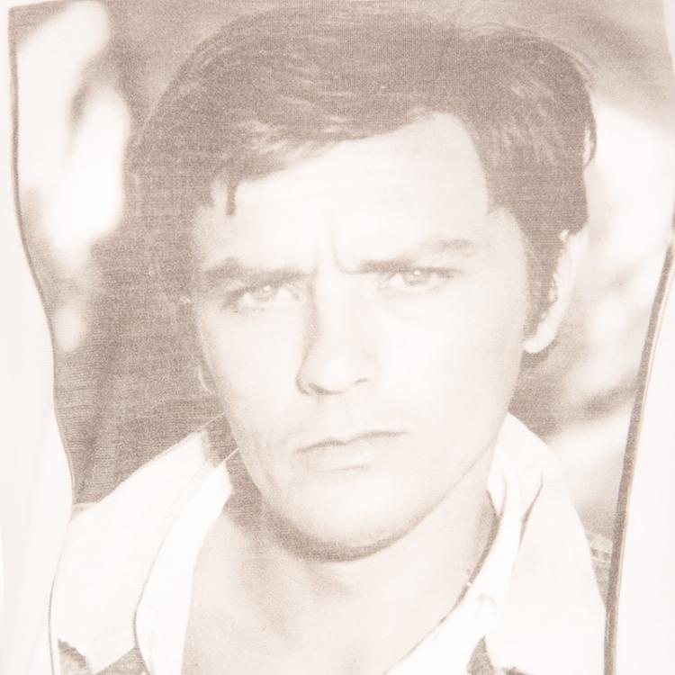 Pre Owned Dolce and Gabbana White Alain Delon Print Short Sleeve T-Shirt S