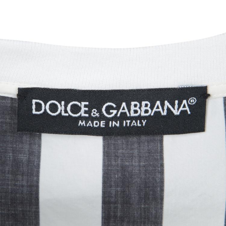 Pre Owned Dolce and Gabbana White Cotton Wisteria Print Sleeveless Top S