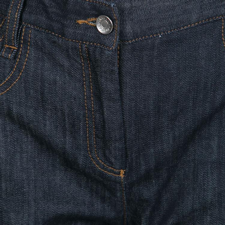 Pre Owned Dolce and Gabbana Indigo Dark Wash Denim Straight Fit Jeans M