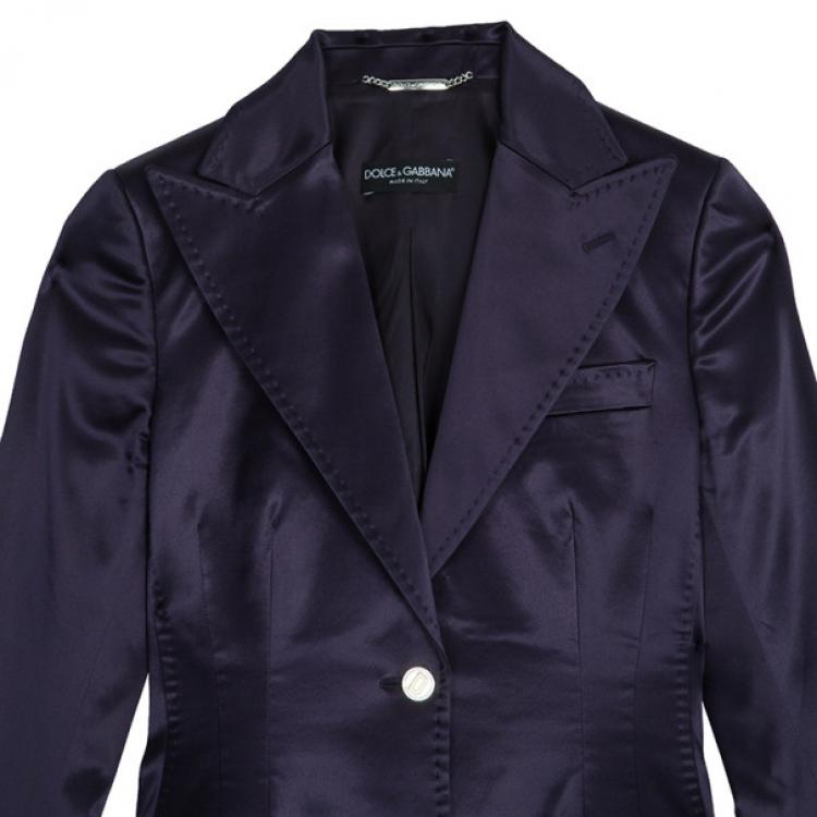Pre Owned Dolce and Gabbana Silk Single Breasted Suit S