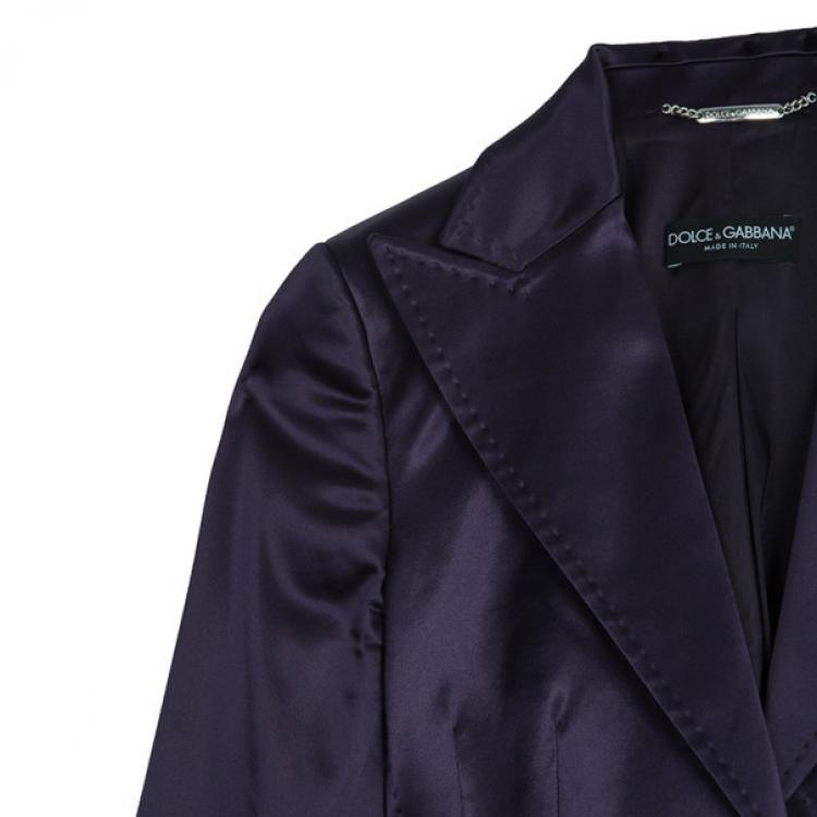 Pre Owned Dolce and Gabbana Silk Single Breasted Suit S