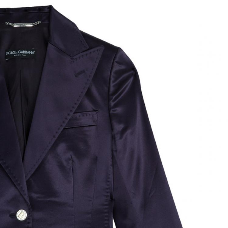 Pre Owned Dolce and Gabbana Silk Single Breasted Suit S