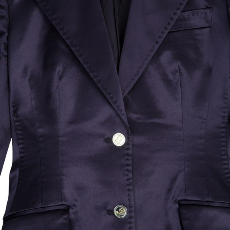 Pre Owned Dolce and Gabbana Silk Single Breasted Suit S