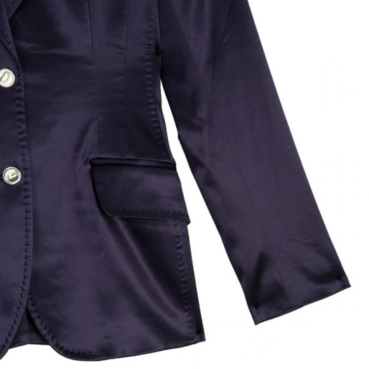 Pre Owned Dolce and Gabbana Silk Single Breasted Suit S