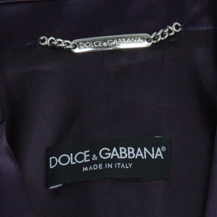 Pre Owned Dolce and Gabbana Silk Single Breasted Suit S
