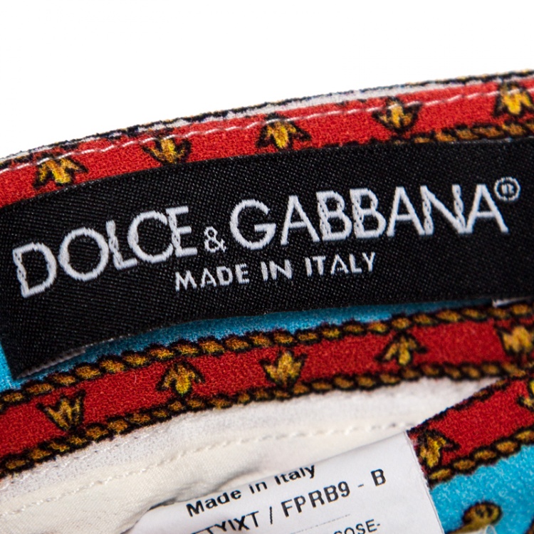 Pre Owned Dolce and Gabbana Multicolor Sicilian Print Pants S