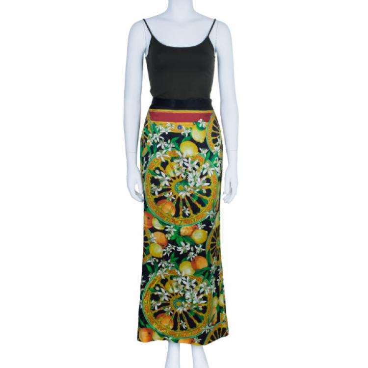 scarf print maxi skirt