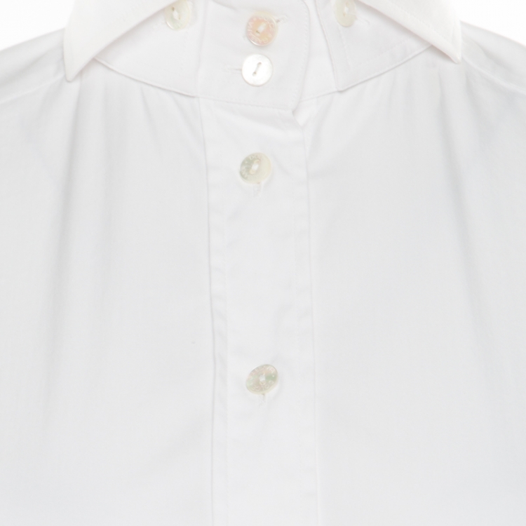 مملوكة مسبقًا Dolce and Gabbana White Button Front Long Sleeve Tailored Shirt S