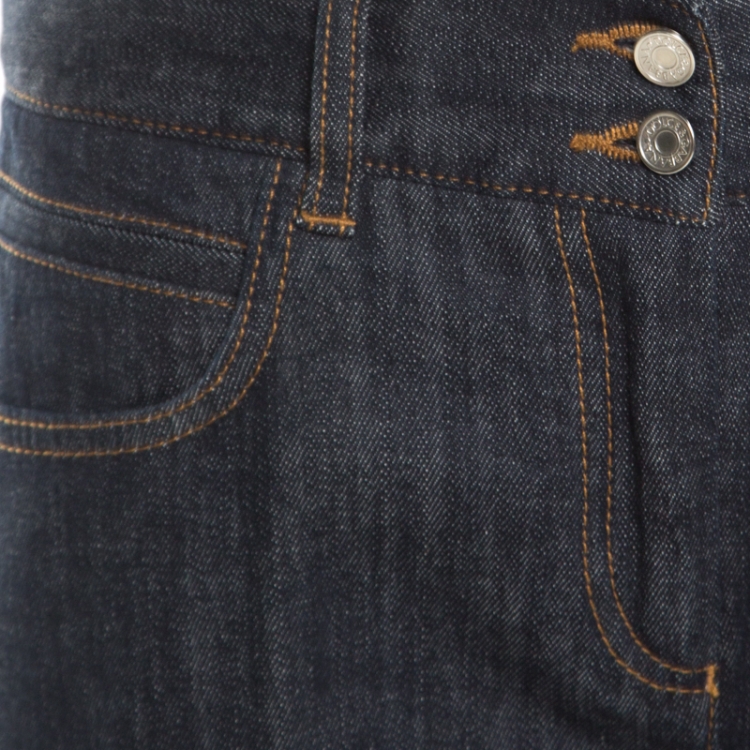 Pre Owned Dolce & Gabbana Indigo Dark Wash Straight Fit Denim Jeans M