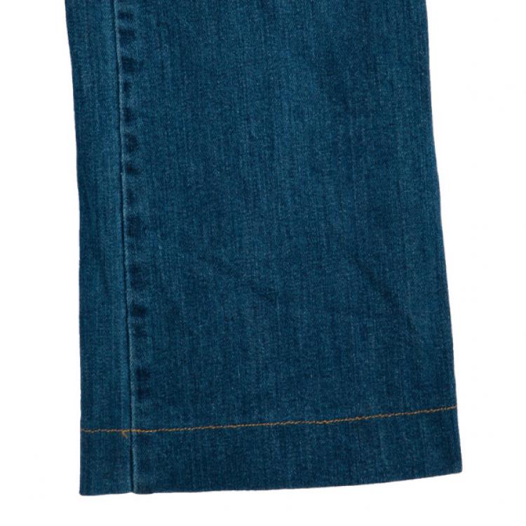 Pre Owned Dolce and Gabbana Buckle Pocket Denim Jeans S