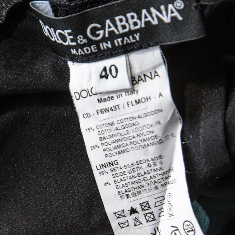 Pre Owned Dolce & Gabbana Blue Star Printed Georgette Elastic Waist Billowy Dress S