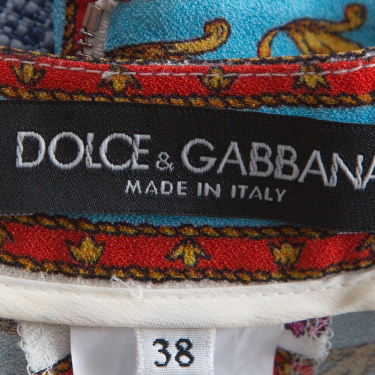 مملوكة مسبقًا Dolce and Gabbana Multicolor Sicilian Print Pants S