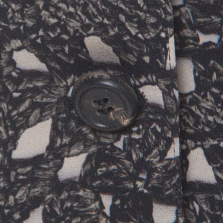 Pre Owned Dolce & Gabbana Grey Printed Silk Skirt & Top Set M 
