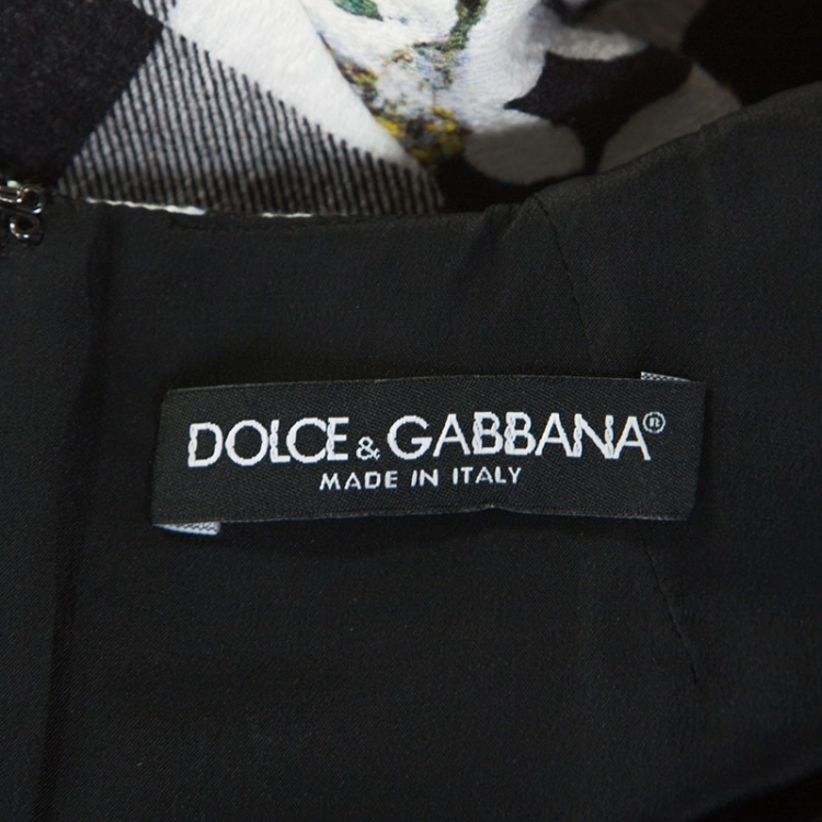 Pre Owned Dolce and Gabbana Floral Gingham Print Cotton Short Dress S