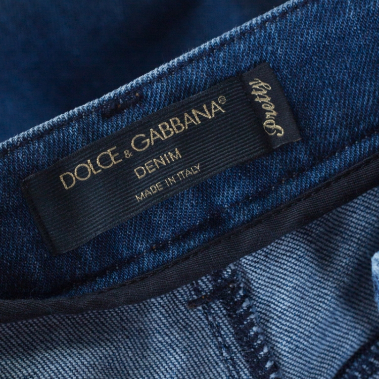 Pre Owned Dolce & Gabbana Indigo Dark Wash Denim Pretty Skinny Jeans M