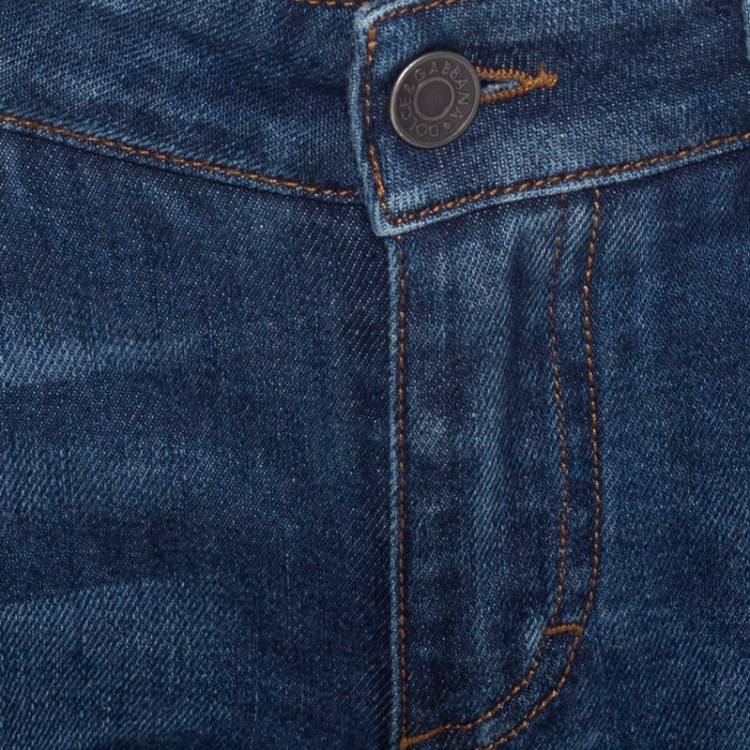 Pre Owned Dolce & Gabbana Indigo Dark Wash Denim Pretty Skinny Jeans M