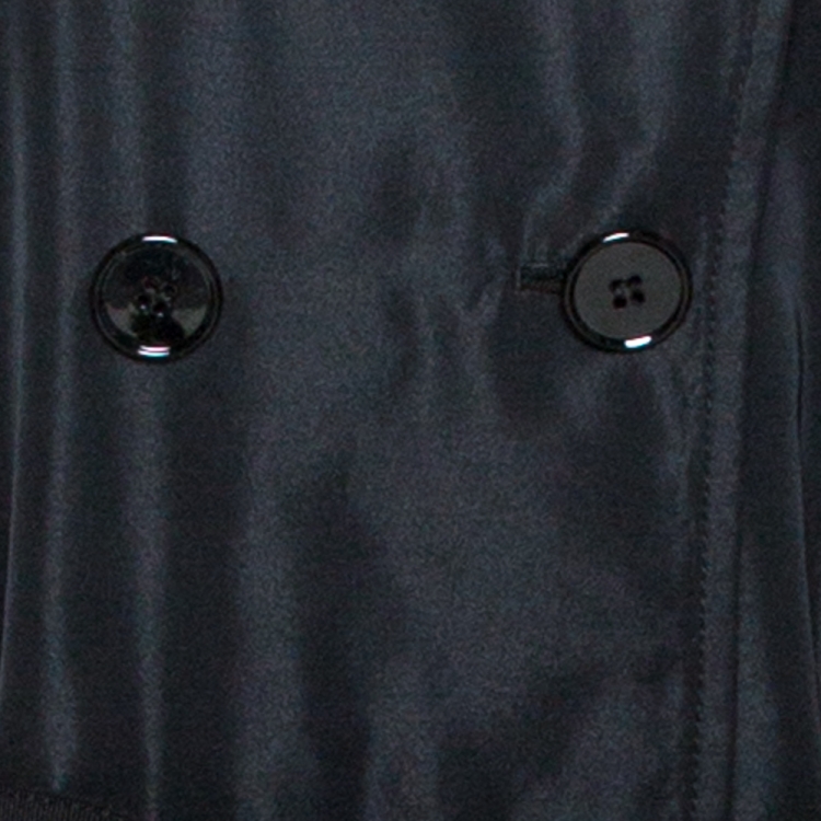 Pre Owned Dolce & Gabbana Black Belted Double Breasted Coat M