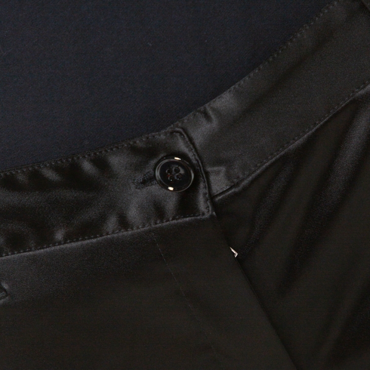 Pre Owned Dolce & Gabbana Black Stretch Satin Flared Pants L