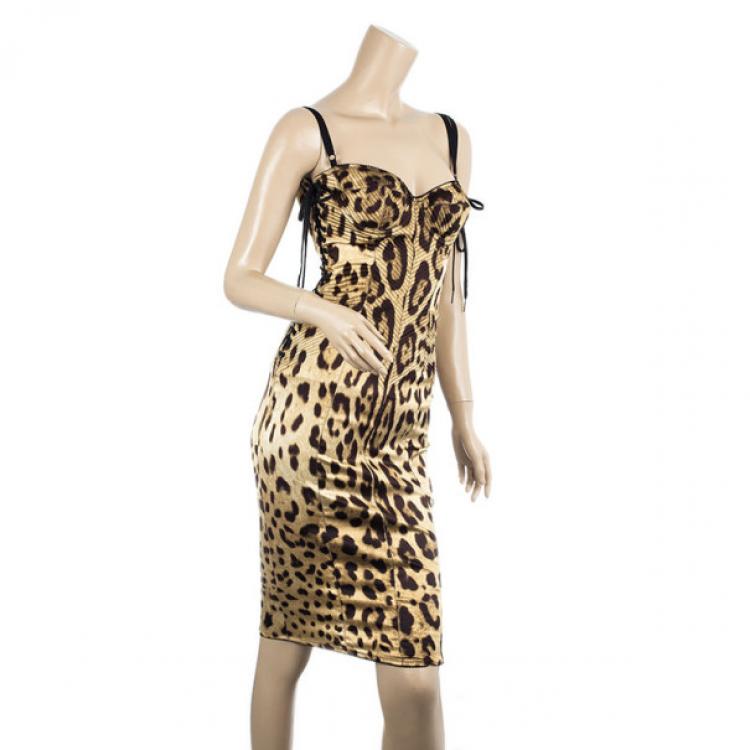 Dolce and Gabbana Leopard Print Corset Dress M Dolce & Gabbana | TLC