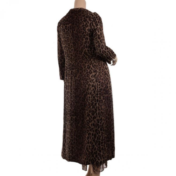 Pre Owned Dolce and Gabbana Leopard Print Dress and Jacket M