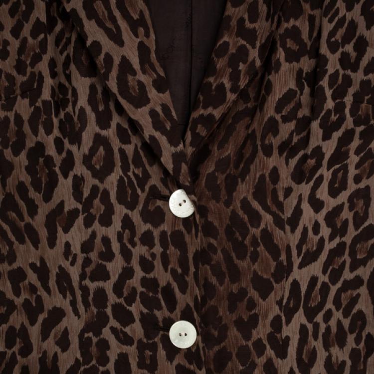 Pre Owned Dolce and Gabbana Leopard Print Dress and Jacket M