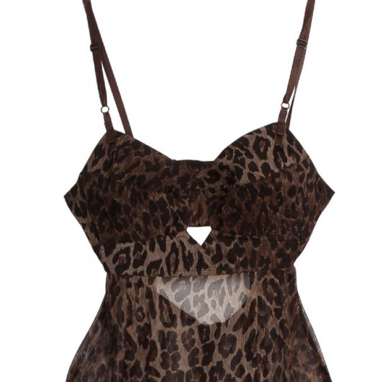 Pre Owned Dolce and Gabbana Leopard Print Dress and Jacket M