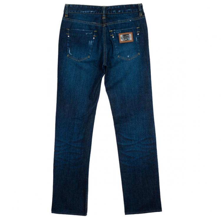 Pre Owned Dolce and Gabbana Denim Blue Jeans M