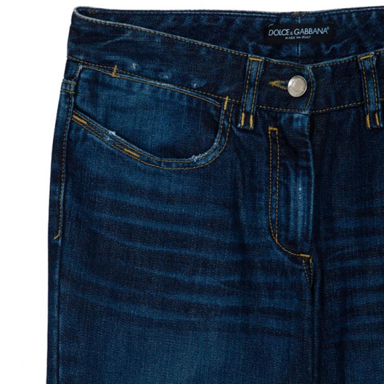 Pre Owned Dolce and Gabbana Denim Blue Jeans M