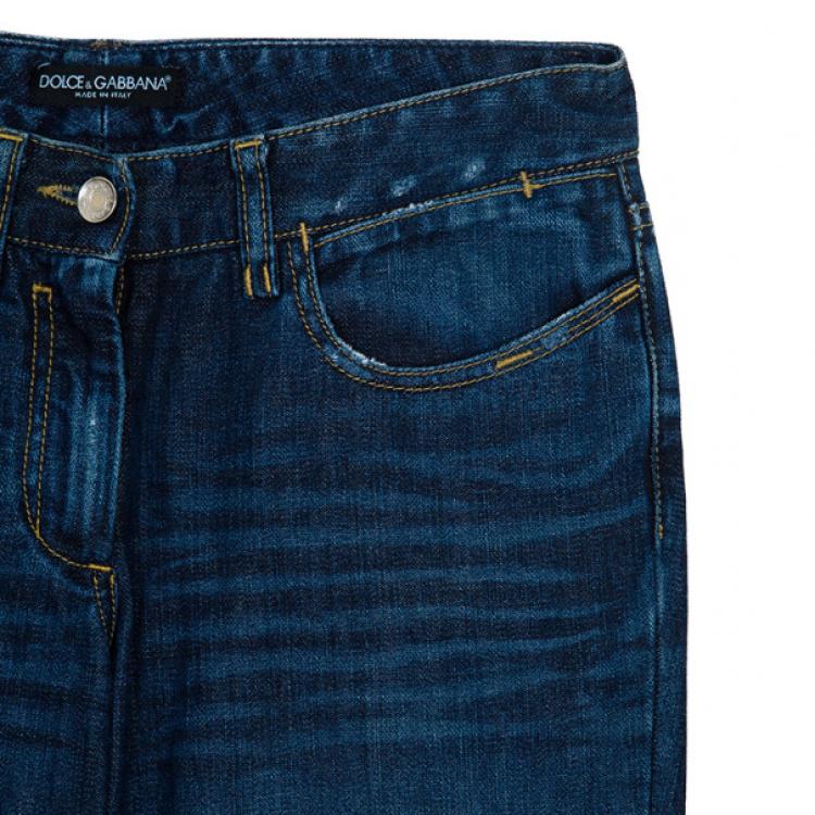 Pre Owned Dolce and Gabbana Denim Blue Jeans M
