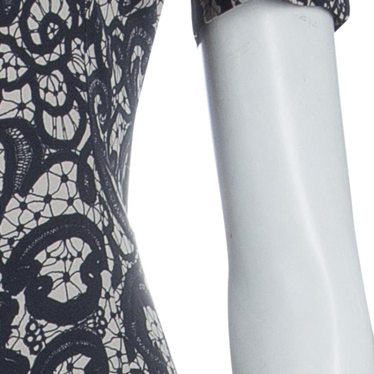 Pre Owned Dolce and Gabbana Lace Print Top and Skirt Set S