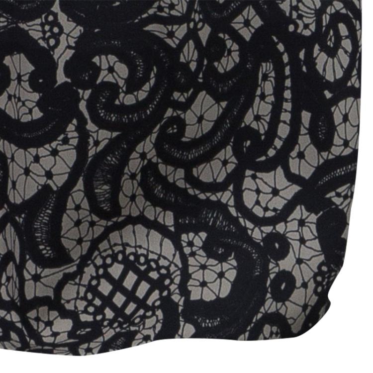 Pre Owned Dolce and Gabbana Lace Print Top and Skirt Set S