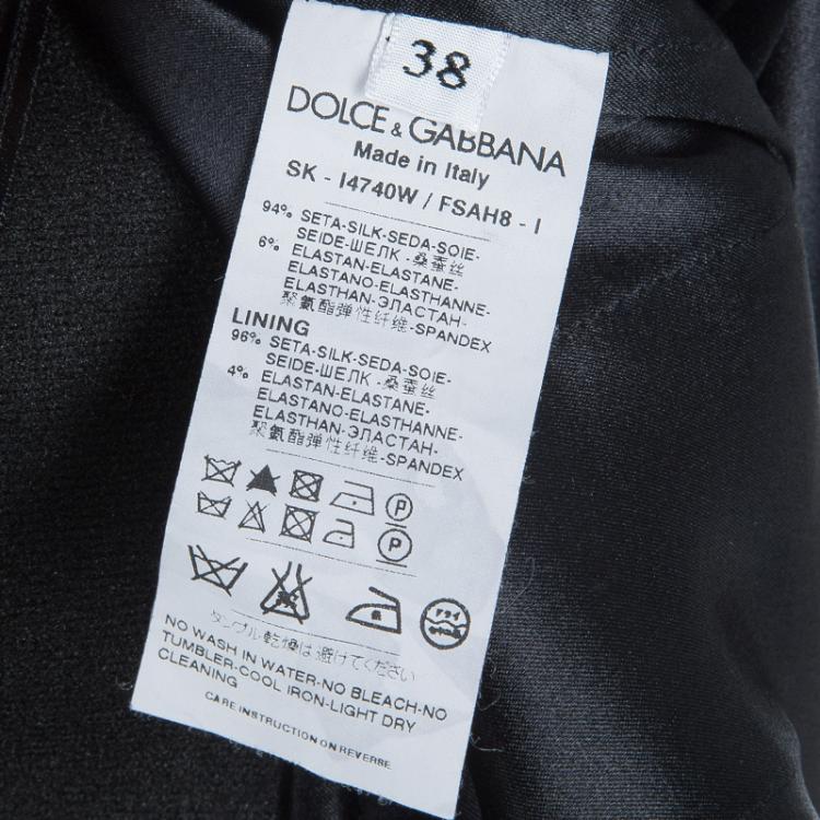 Pre Owned Dolce and Gabbana Lace Print Top and Skirt Set S