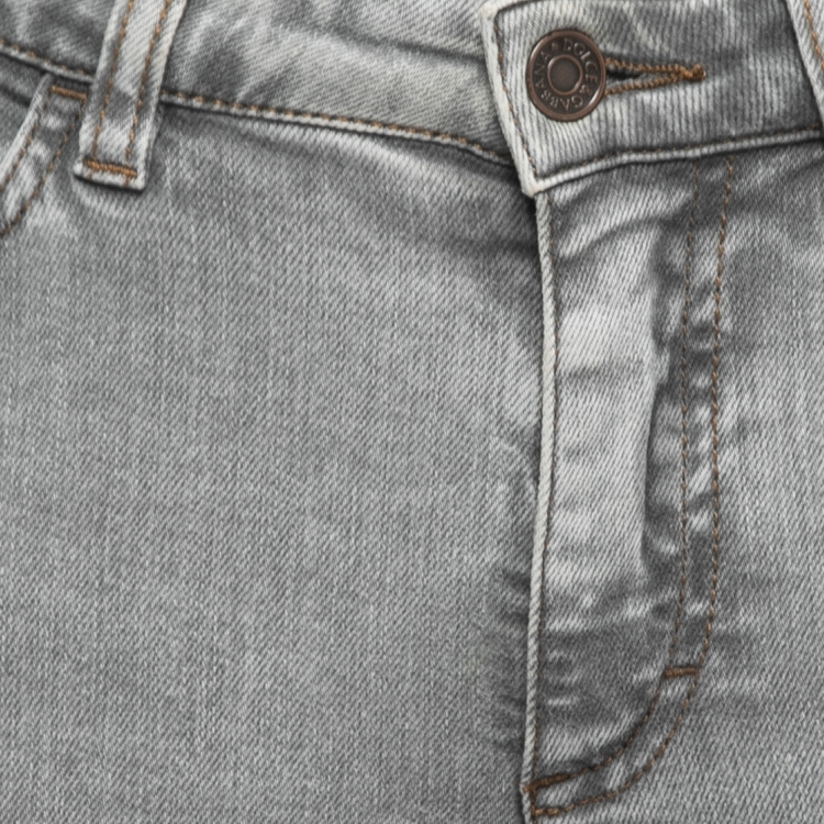 Pre Owned Dolce & Gabbana Grey Denim Zipped Hem Detail Audrey Jeans S Waist 26"