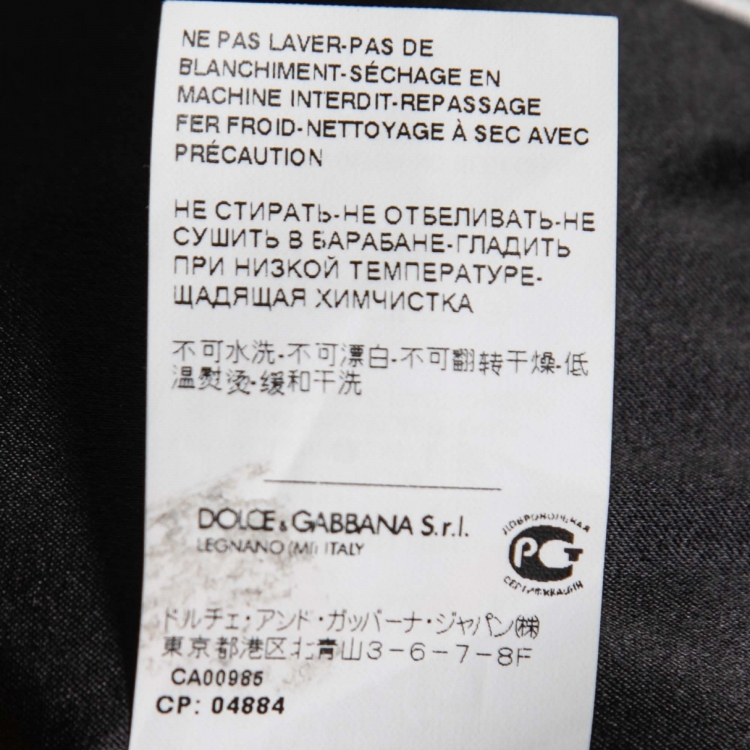 Pre Owned Dolce & Gabbana Black Floral Jacquard Single Breasted Blazer & Pant Suit S
