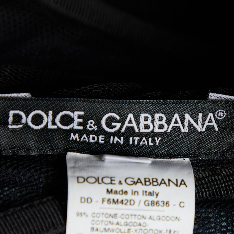 Pre Owned Dolce & Gabbana Blue Denim & Lace Trim Strapless Mini Dress M