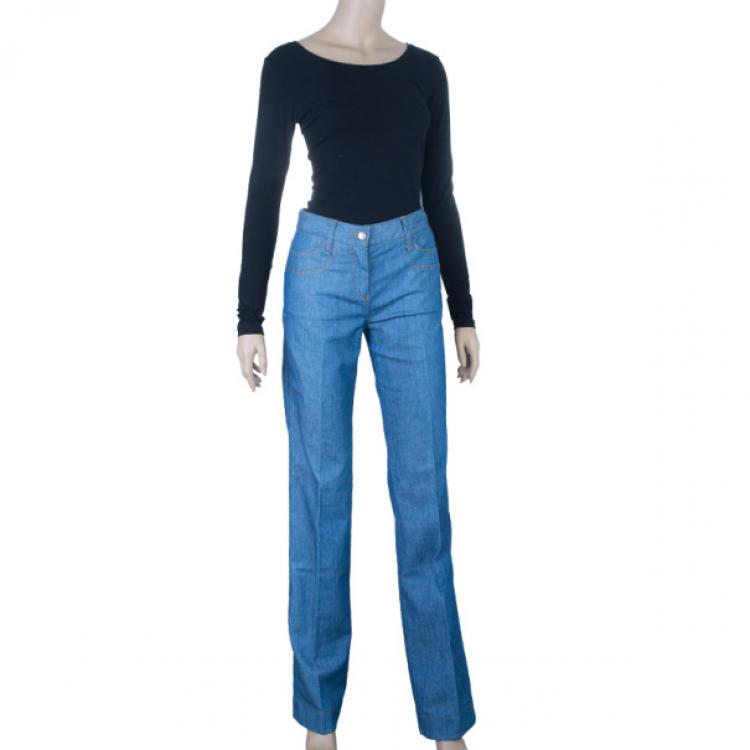 Pre Owned Dolce and Gabbana Blue Skinny Jeans S