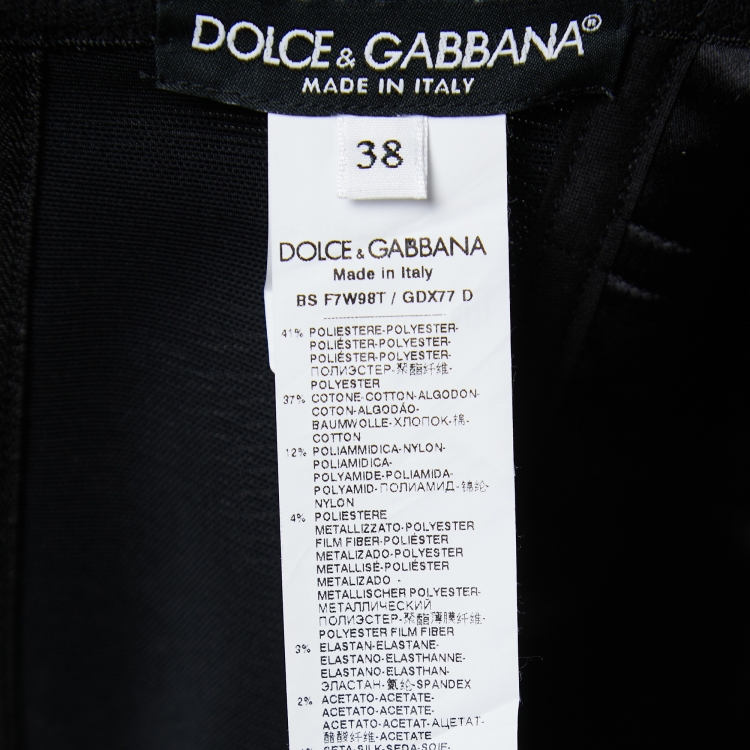 Pre Owned Dolce & Gabbana Multicolor Brocade Patchwork Bustier Top S