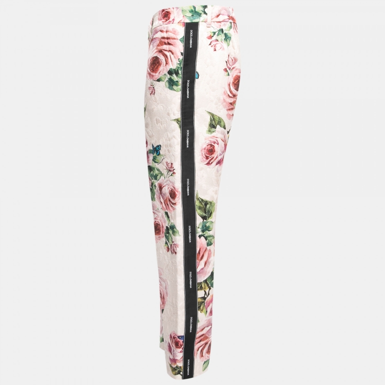 Romeo Gigli Trousers - Lime/Pink Floral | Garmentory