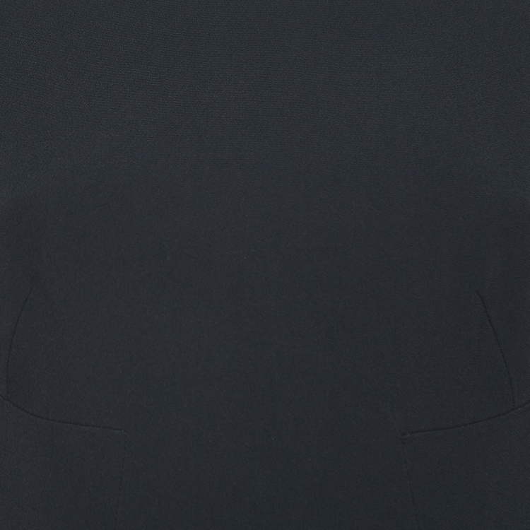 Pre Owned Dolce & Gabbana Black Crepe Long Sleeve Midi Dress M