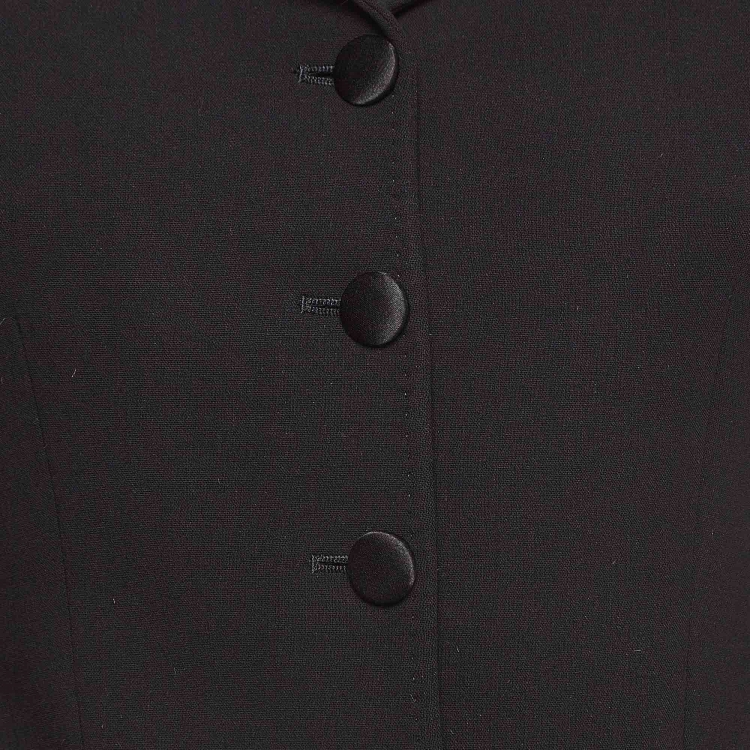 مملوكة مسبقًا Dolce & Gabbana Black Wool Buttoned Blazer S