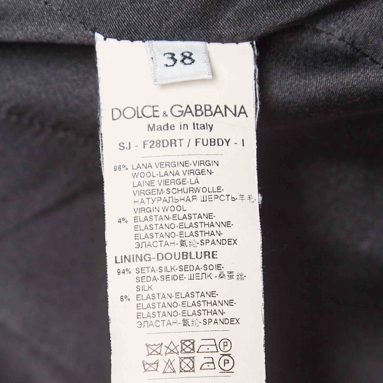 مملوكة مسبقًا Dolce & Gabbana Black Wool Buttoned Blazer S