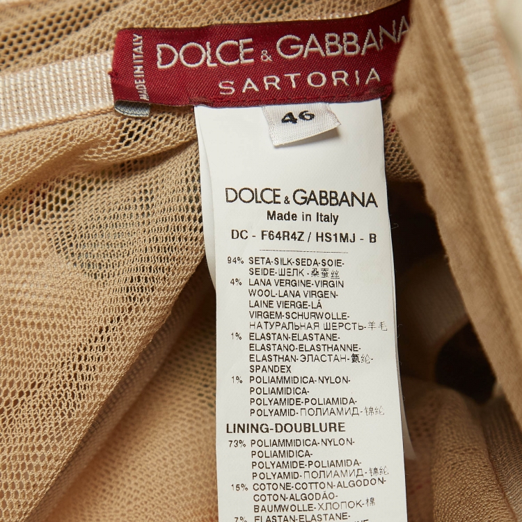 Pre Owned Dolce & Gabbana Sartoria Multicolor Floral Print Silk Crystal Embellished Gown L 