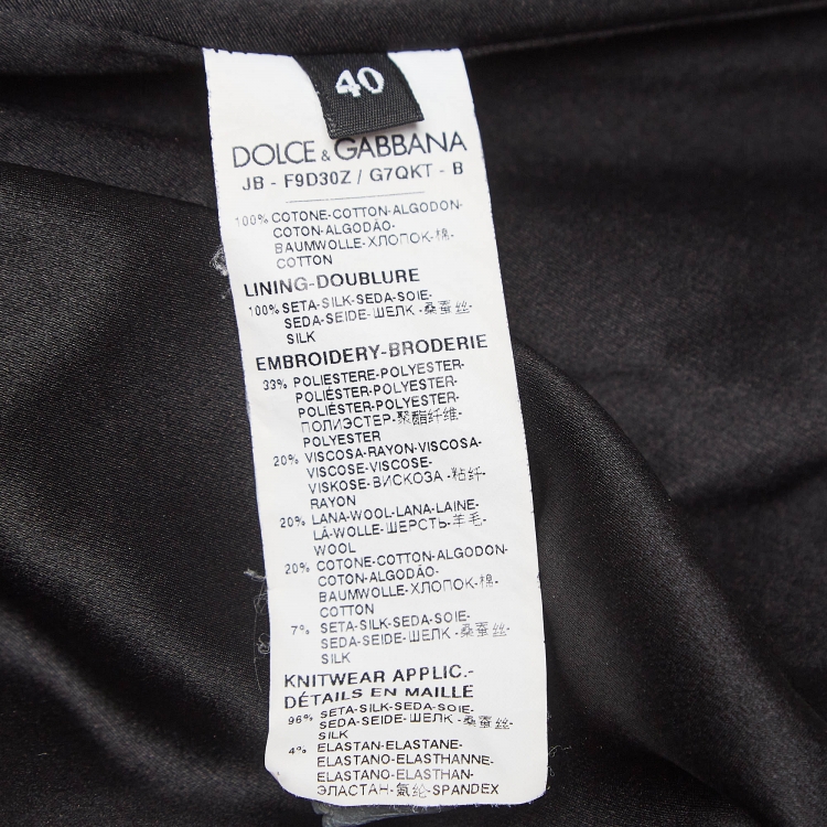 Pre Owned Dolce & Gabbana Purple Queen's Angel Embroidered Velvet Track Suit S