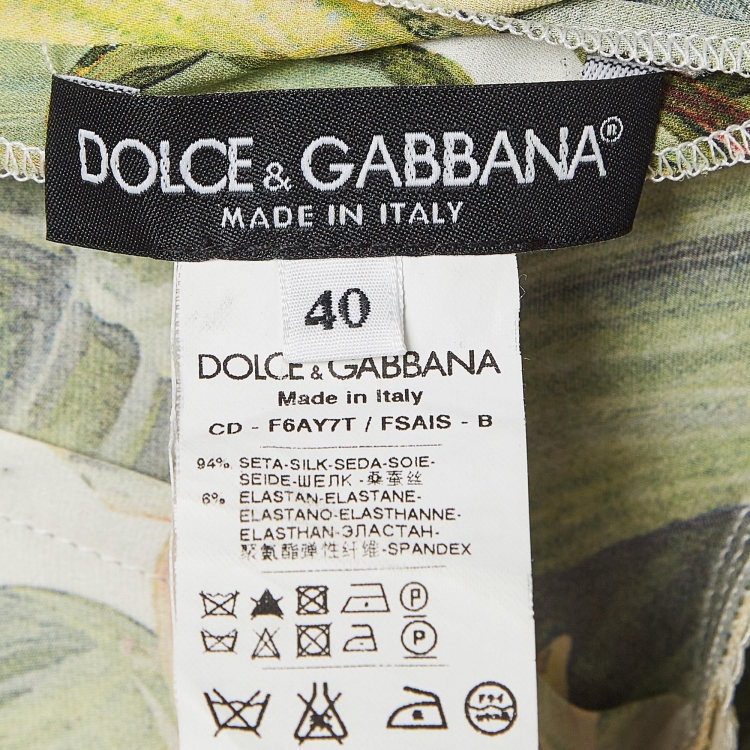مملوكة مسبقًا Dolce & Gabbana Multicolor Floral Printed Flounce Midi Dress S