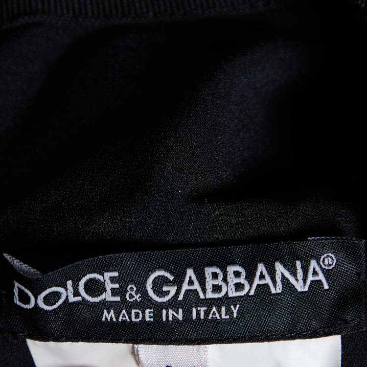 Pre Owned Dolce & Gabbana Black Tulle & Lace Strapless Corset Dress M