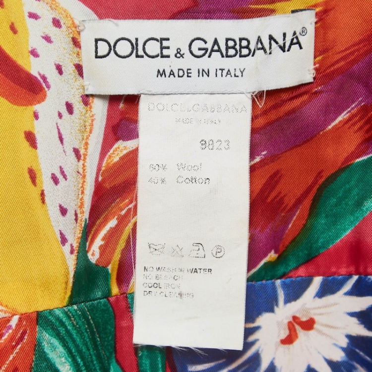 مملوكة مسبقًا Dolce & Gabbana Vintage Pink Tweed and Denim Trim Jacket M