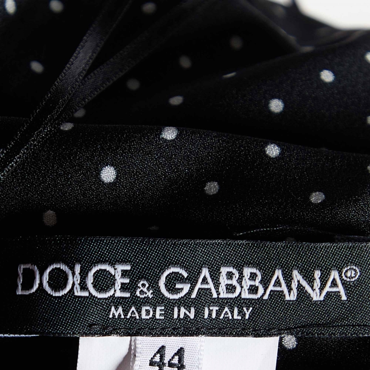 Pre Owned Dolce & Gabbana Black Wool Blend Sleeveless Dress M