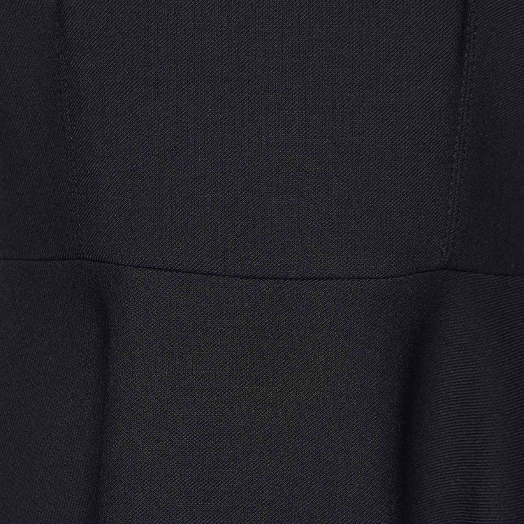 Pre Owned Dolce & Gabbana Black Wool Blend Sleeveless Dress M