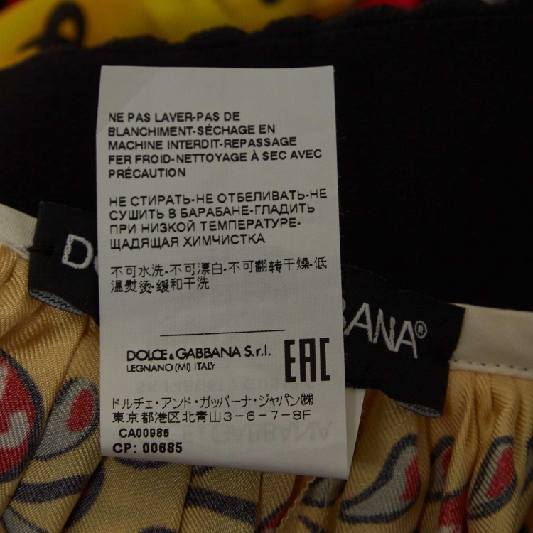 Pre Owned Dolce & Gabbana Multicolor Carretto Print Cotton Midi Skirt M