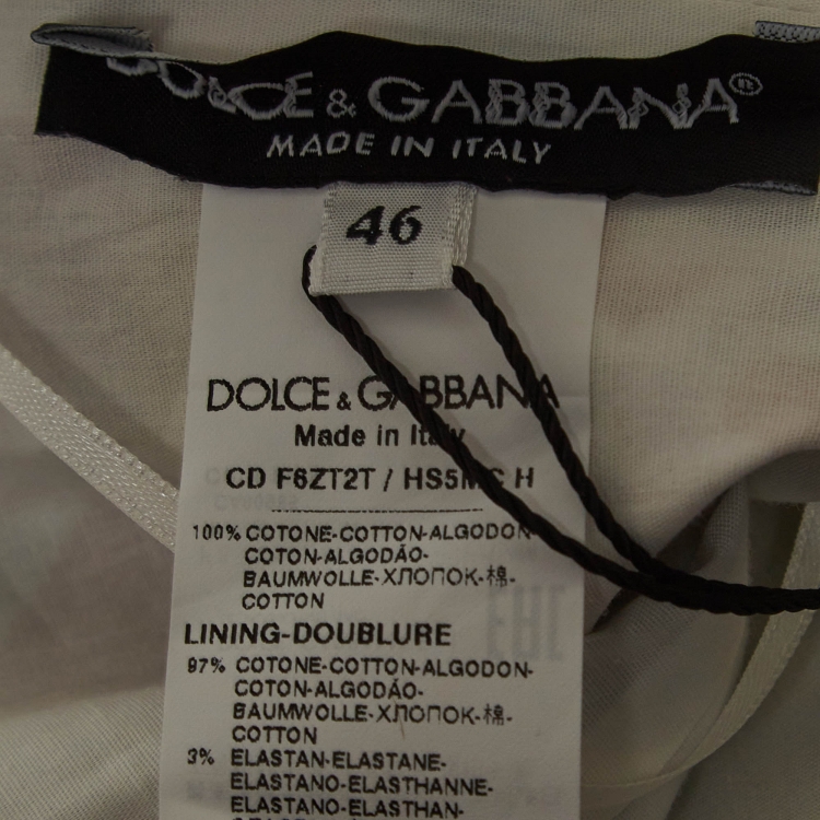 Pre Owned Dolce & Gabbana Multicolor Floral Print Cotton Mini Dress L